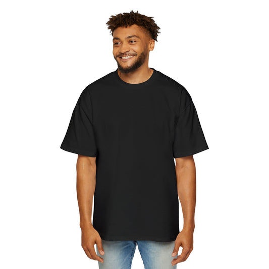 Men's Solid Black Oversized Tee