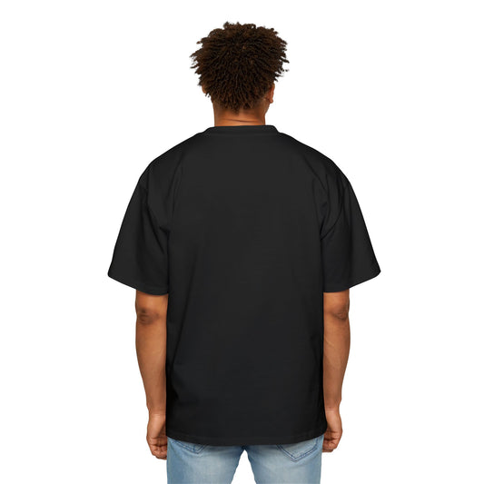 Men's Solid Black Oversized Tee